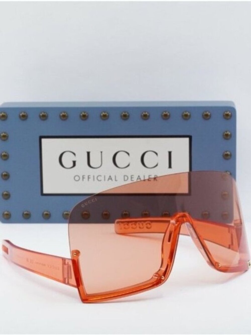Gucci GG1631S 001 Shield Sunglasses - Red